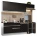 Armário de Cozinha Completa 260cm Branco/Preto Glamy Madesa 03