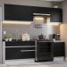 Armário de Cozinha Completa 260cm Branco/Preto Glamy Madesa 04
