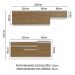 Armário de Cozinha Completa 260cm Branco/Rustic Glamy Madesa 03