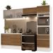 Armário de Cozinha Completa 260cm Branco/Rustic Topazio Madesa 01