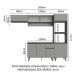 Armário de Cozinha Completa 260cm Cinza Nice Madesa 04