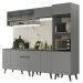 Armário de Cozinha Completa 260cm Cinza Nice Madesa 06