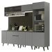 Armário de Cozinha Completa 260cm Cinza Nice Madesa 07