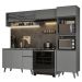 Armário de Cozinha Completa 260cm Cinza Nice Madesa 08