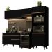Armário de Cozinha Completa 260cm Preto Reims Madesa 09