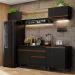 Armário de Cozinha Completa 260cm Preto Reims Madesa 11