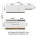Armário de Cozinha Completa 260cm Rustic/Branco Glamy Madesa 03