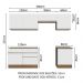 Armário de Cozinha Completa 260cm Rustic/Branco Glamy Madesa 04