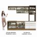 Armário de Cozinha Completa 260cm Rustic/Branco Veludo Lux Madesa 08