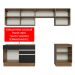 Armário de Cozinha Completa 260cm Rustic/Preto Glamy Madesa 05