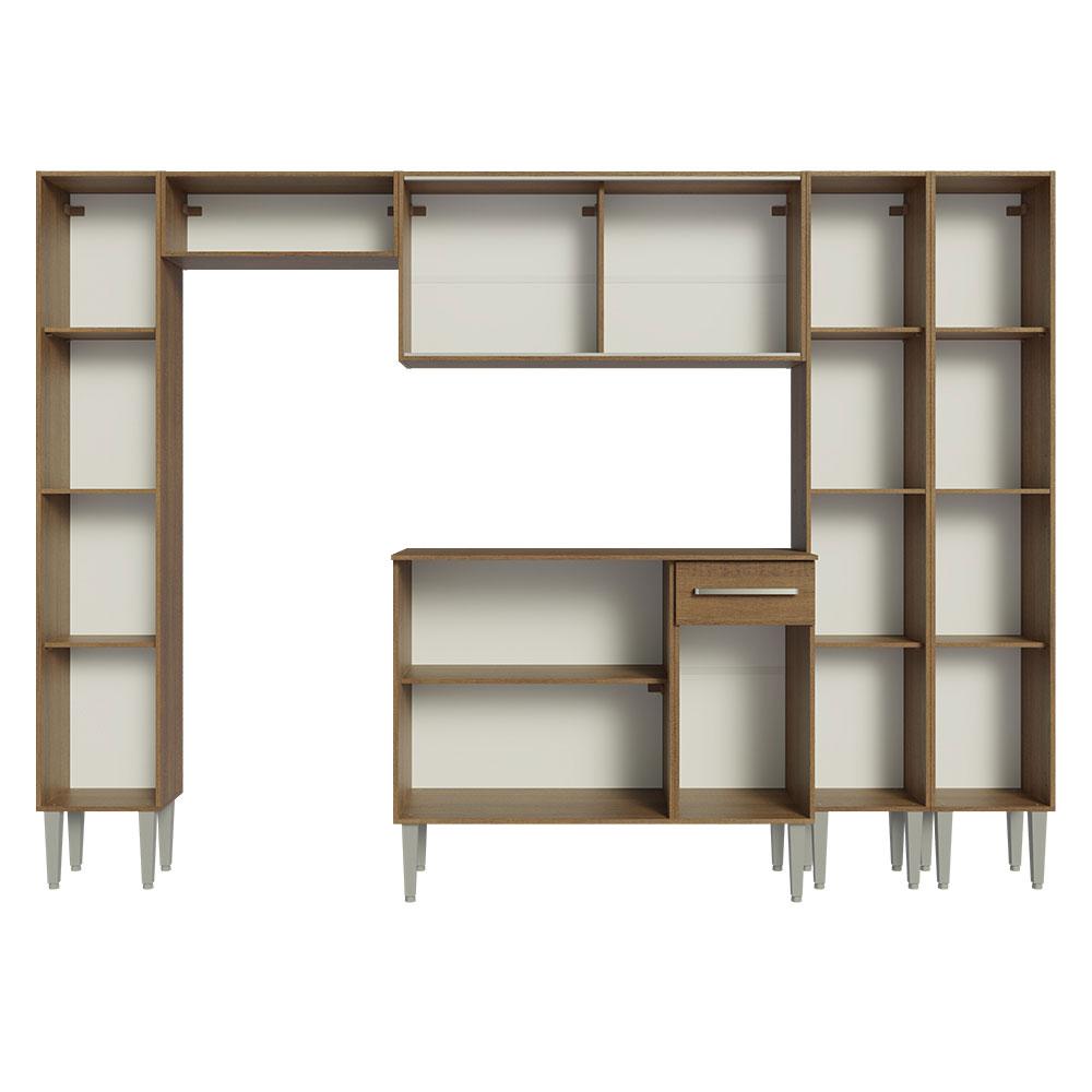 Armário de Cozinha Completa 261cm Rustic Emilly Madesa 07