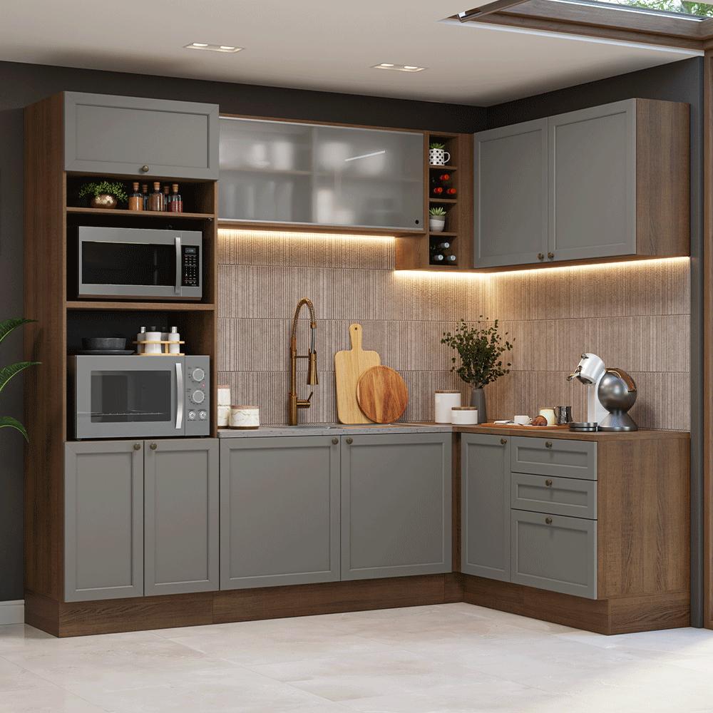 Armário de Cozinha Completa 270 cm BC Vik Madesa 03