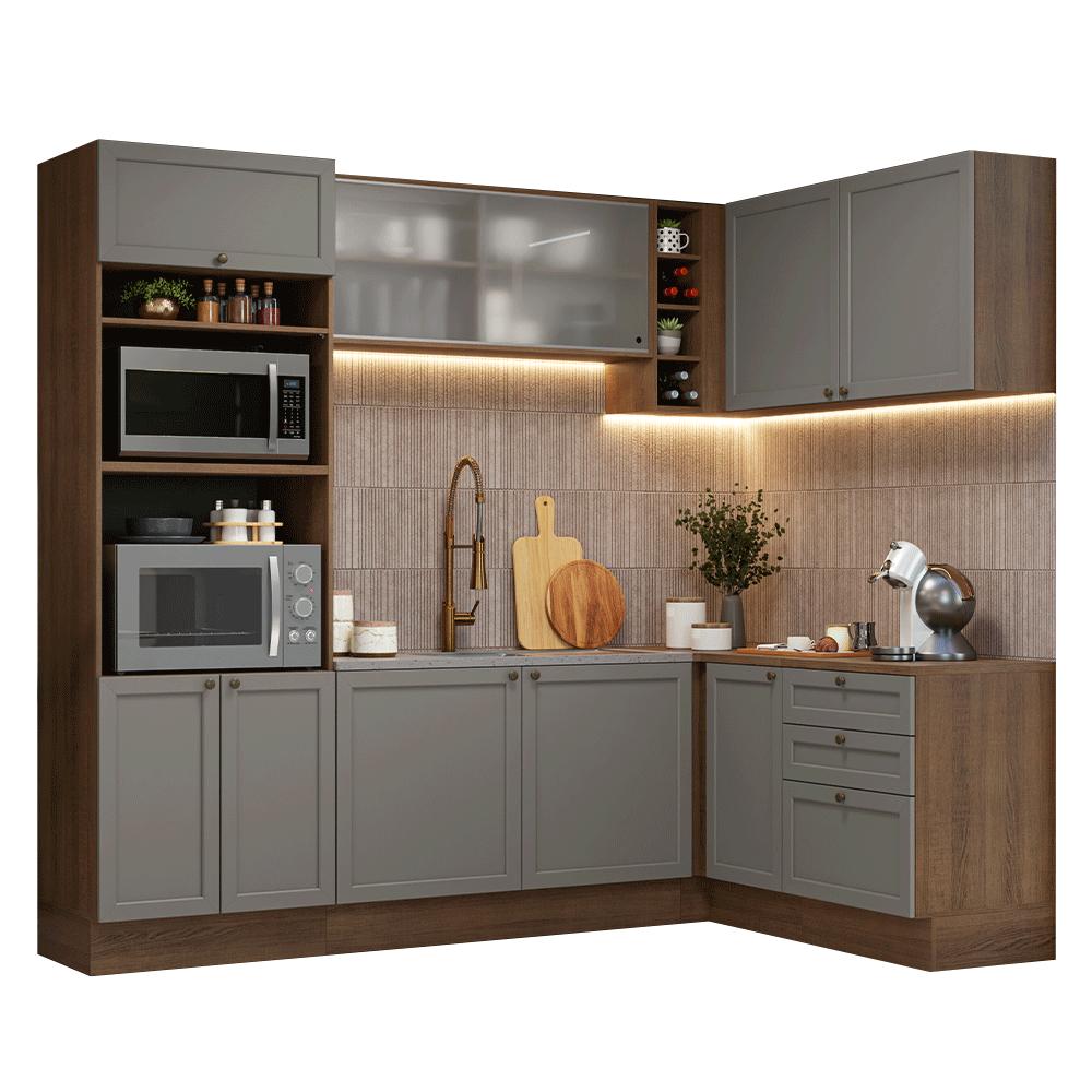 Armário de Cozinha Completa 270 cm BC Vik Madesa 03