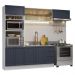 Armário de Cozinha Completa 270 cm Branco/Azul Vik Madesa 04