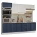 Armário de Cozinha Completa 270 cm Branco/Azul/Branco Vik Madesa 01