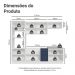 Armário de Cozinha Completa 270 cm Branco/Azul/Branco Vik Madesa 01