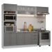 Armário de Cozinha Completa 270 cm Branco/Cinza Vik Madesa 03