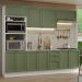 Armário de Cozinha Completa 270 cm Branco/Verde Vik Madesa 01