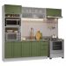 Armário de Cozinha Completa 270 cm Branco/Verde Vik Madesa 03