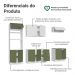 Armário de Cozinha Completa 270 cm Branco/Verde/Branco Vik Madesa 01