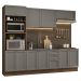 Armário de Cozinha Completa 270 cm Rustic/Cinza Vik Madesa 01