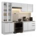Armário de Cozinha Completa 270cm Branco/Branco Veludo Lux Madesa 04