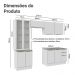 Armário de Cozinha Completa 270cm Branco/Branco Veludo Lux Madesa 04