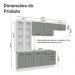Armário de Cozinha Completa 270cm Branco/Cinza Agata Madesa 11