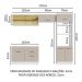 Armário de Cozinha Completa 270cm Branco/Crema Agata Madesa 05