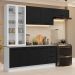 Armário de Cozinha Completa 270cm Branco/Preto Agata Madesa 11