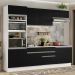 Armário de Cozinha Completa 270cm Branco/Preto Glamy Madesa 13