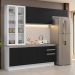 Armário de Cozinha Completa 270cm Branco/Preto Glamy Madesa 16