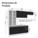 Armário de Cozinha Completa 270cm Branco/Preto Glamy Madesa 16