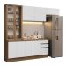 Armário de Cozinha Completa 270cm Rustic/Branco Glamy Madesa 16