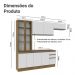 Armário de Cozinha Completa 270cm Rustic/Branco Glamy Madesa 16