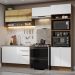 Armário de Cozinha Completa 270cm Rustic/Branco Stella Madesa 07
