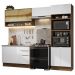 Armário de Cozinha Completa 270cm Rustic/Branco Stella Madesa 07
