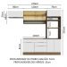 Armário de Cozinha Completa 270cm Rustic/Branco Stella Madesa 09