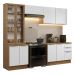 Armário de Cozinha Completa 270cm Rustic/Branco Veludo Lux Madesa 04