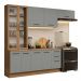 Armário de Cozinha Completa 270cm Rustic/Cinza Agata Madesa 11