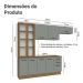Armário de Cozinha Completa 270cm Rustic/Cinza Agata Madesa 11