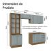 Armário de Cozinha Completa 270cm Rustic/Cinza Lux Madesa 04