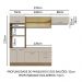 Armário de Cozinha Completa 270cm Rustic/Crema Agata Madesa 04