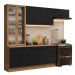 Armário de Cozinha Completa 270cm Rustic/Preto Agata Madesa 11