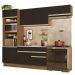 Armário de Cozinha Completa 270cm Rustic/Preto Glamy Madesa 15
