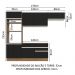 Armário de Cozinha Completa 270cm Rustic/Preto Glamy Madesa 15