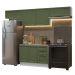 Armário de Cozinha Completa 280 cm Branco/Verde Vik Madesa 01