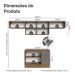 Armário de Cozinha Completa 280 cm Rustic/Cinza Vik Madesa 01