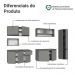 Armário de Cozinha Completa 280 cm Suspensa Cinza Nice Madesa 04