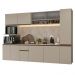 Armário de Cozinha Completa 280 cm Suspensa Crema Nice Madesa 04
